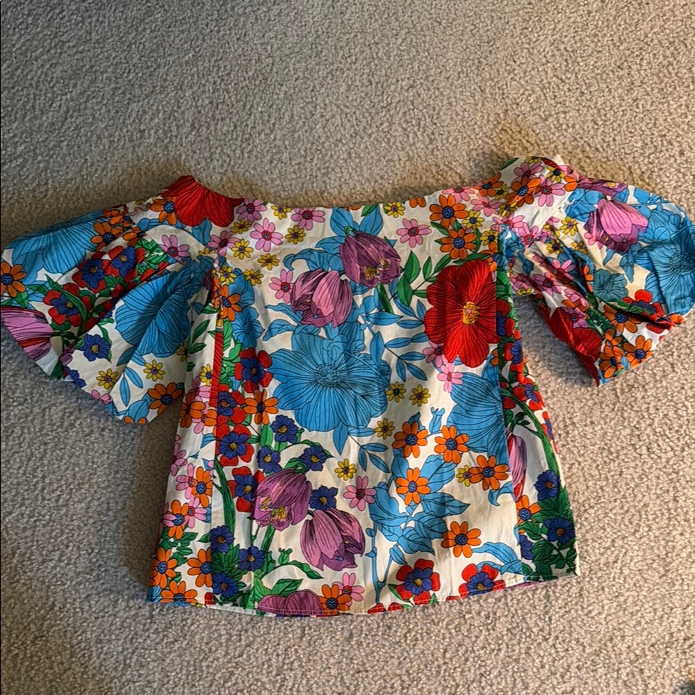 H&M Floral Off Shoulder Top